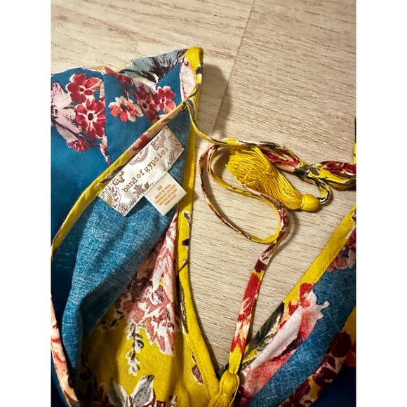 Band of Gypsies Turquoise Floral Crop top size XS - Picture 8 of 9